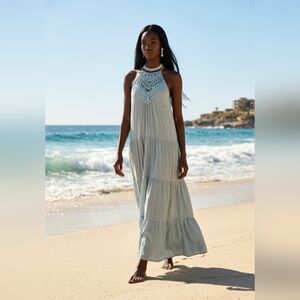 Three Bird Nest Mint Green Maxi Dress